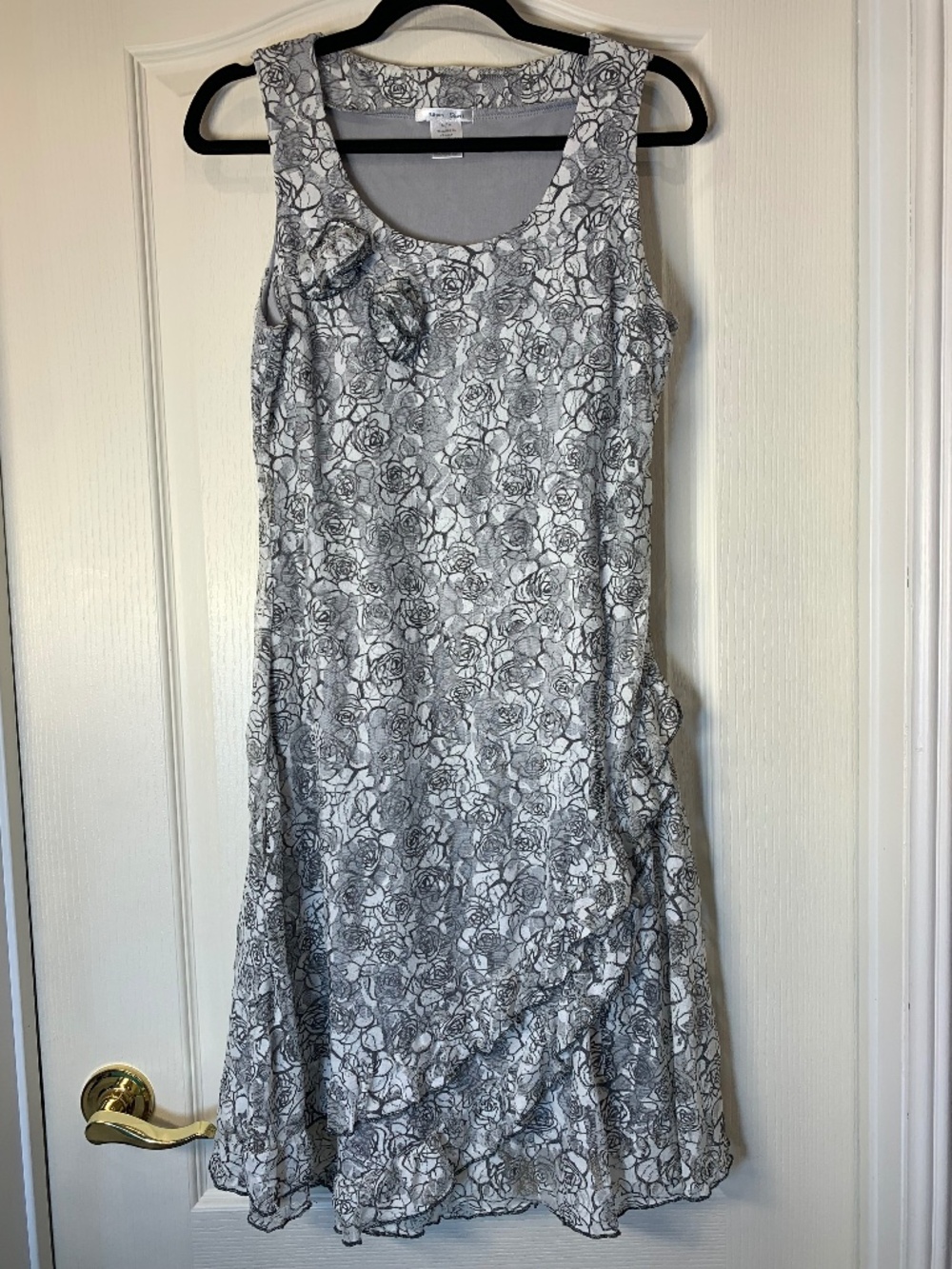 Alison Sheri Romantic Floral Mesh Dress – Wedding Guest Occasion Dress M